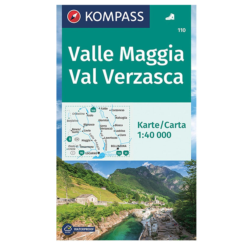 Cartina Valle Maggia Val Verzasca 1:40.000