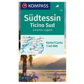 Cartina Tessin Süd Locarno Lugano 1:40.000