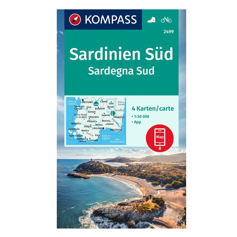 Cartina Sardegna Sud 1:50.000 – set di 4 cartine