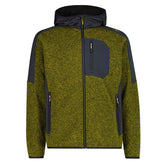 Pile uomo zip knit tech cappuccio