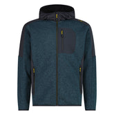 Pile uomo zip knit tech cappuccio