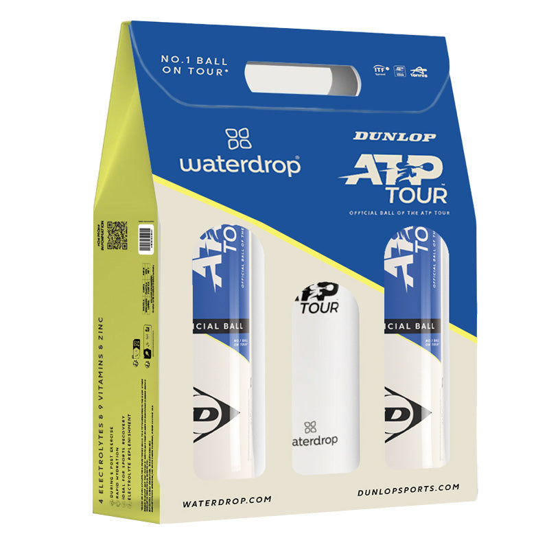 Tubo 2x4 palline ATP Tour + borraccia Waterdrop