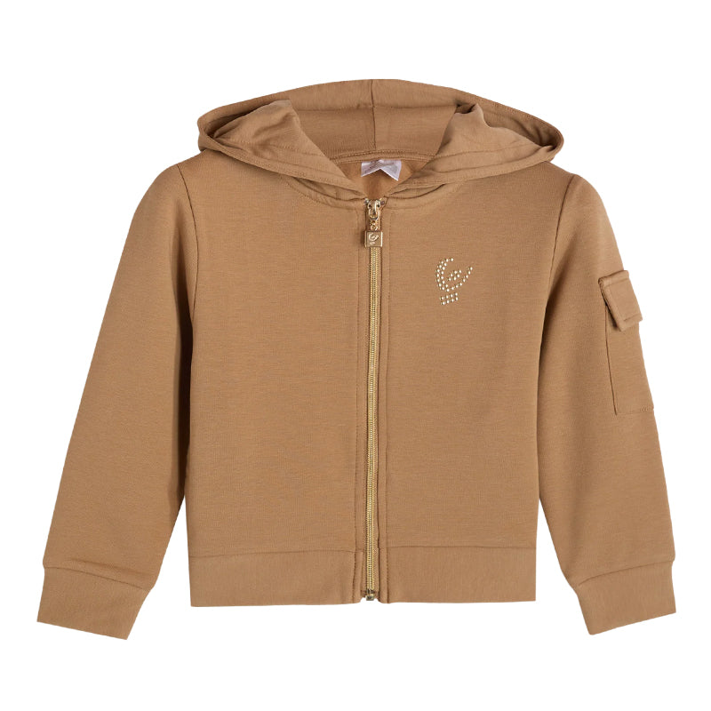 Felpa bambina dettagli dorati 10-16