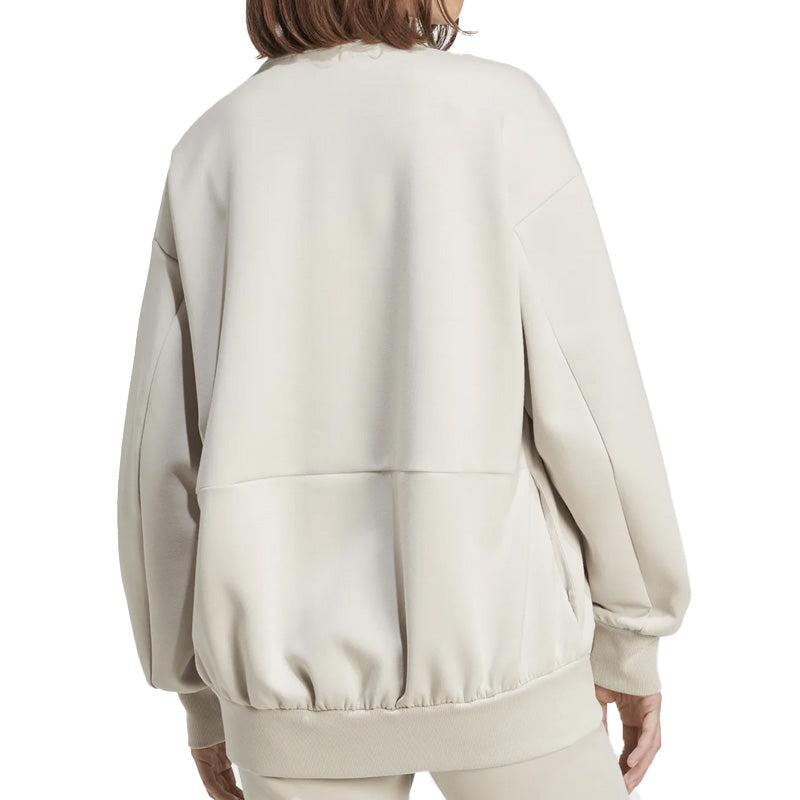 Felpa donna Soft Lux Ampia con Zip Integrale