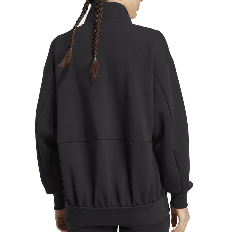 Felpa donna Soft Lux Ampia con Zip Integrale