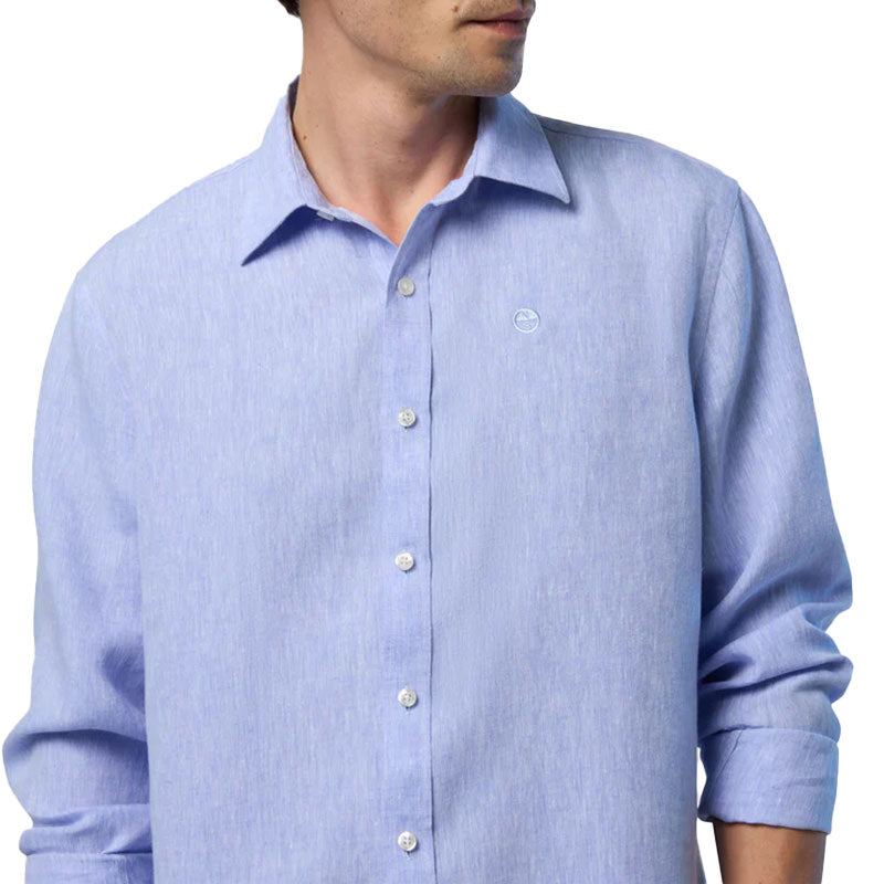 Camicia uomo Lino con Logo