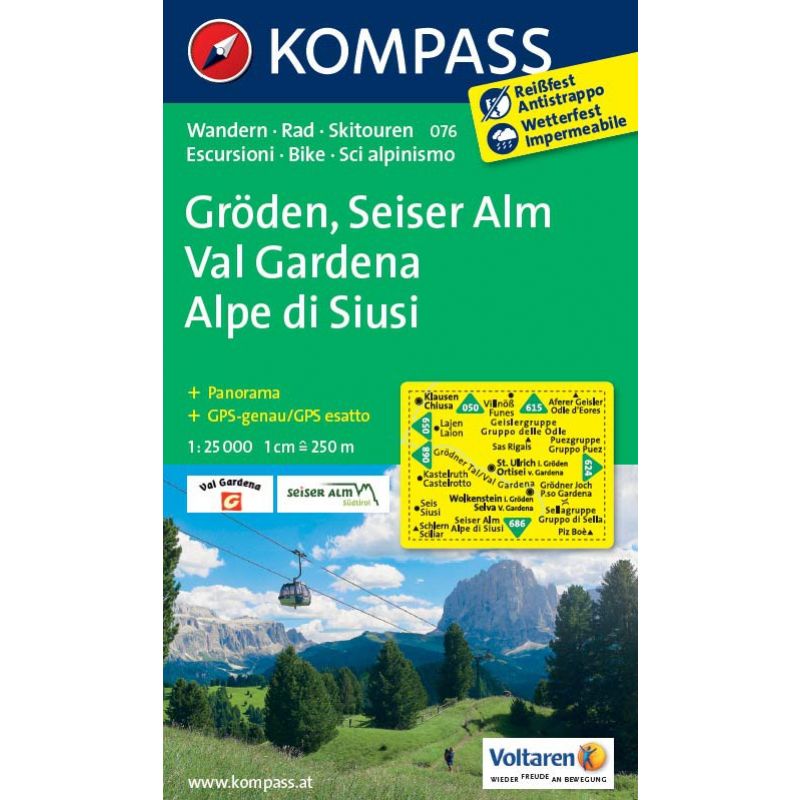 Cartina Groden Seiser Alm