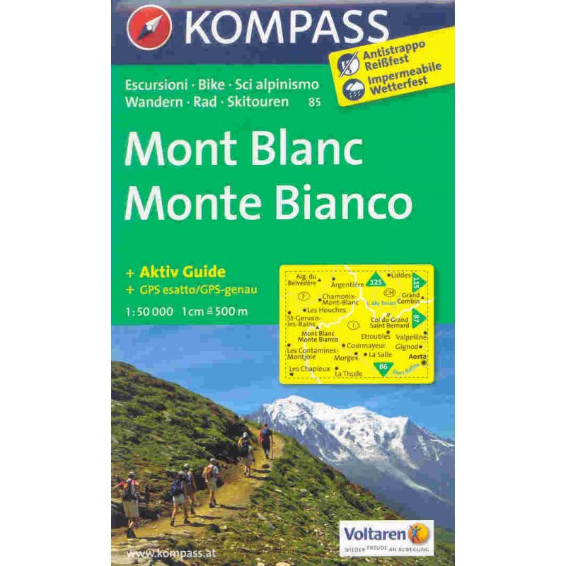 Cartina Monte Bianco