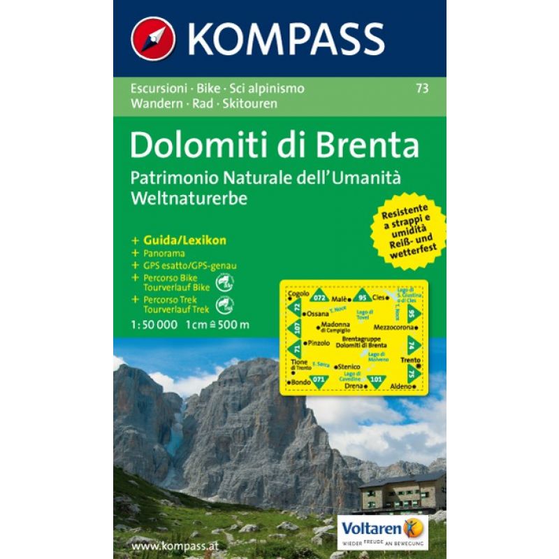 Cartina Brentagruppe/Gruppo Di Brenta