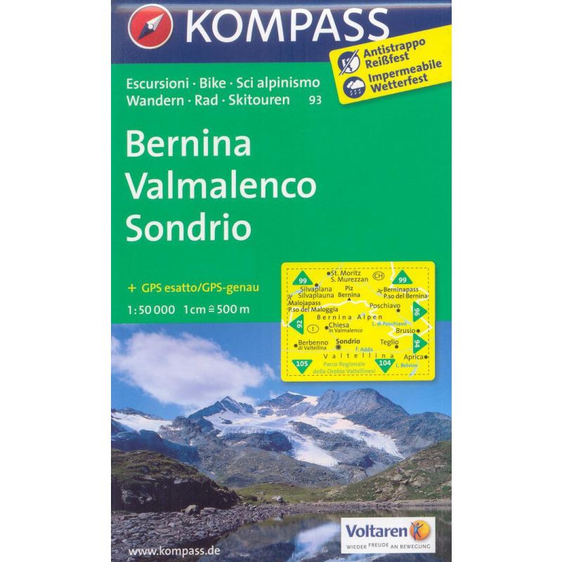 Cartina Bernina Valmalenco