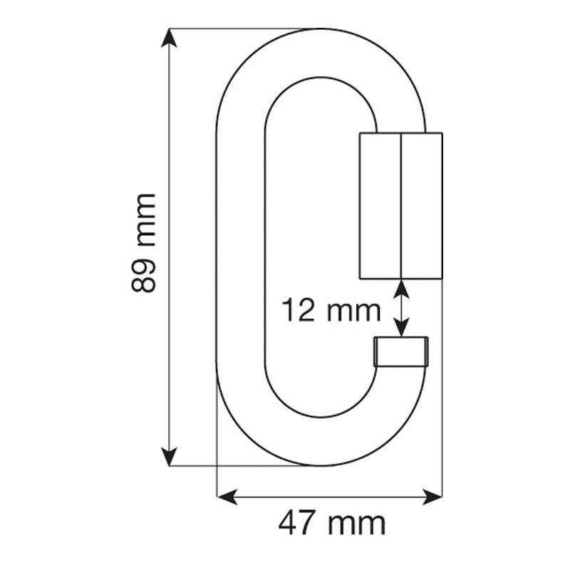 MAGLIA RAPIDA OVAL QUICK LINK STAINLESS - 10MM