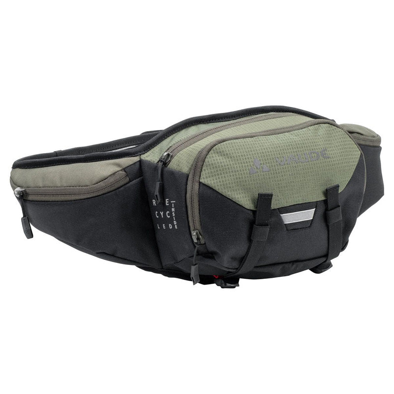 Marsupio A Cintura Nylon Verde Militare - Unisex Per Corsa, Trekking E Outdoor (Vita 36-42)