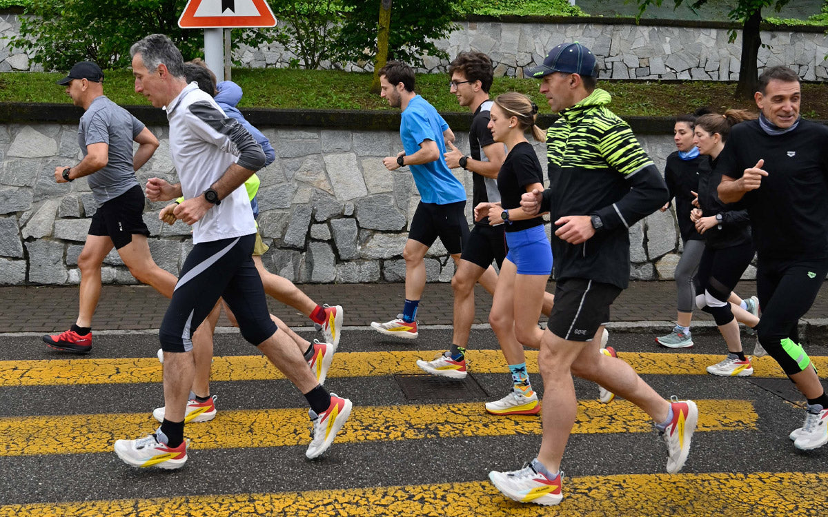 Il gruppo che ha partecipato al test running di Salomon a maggio 2023