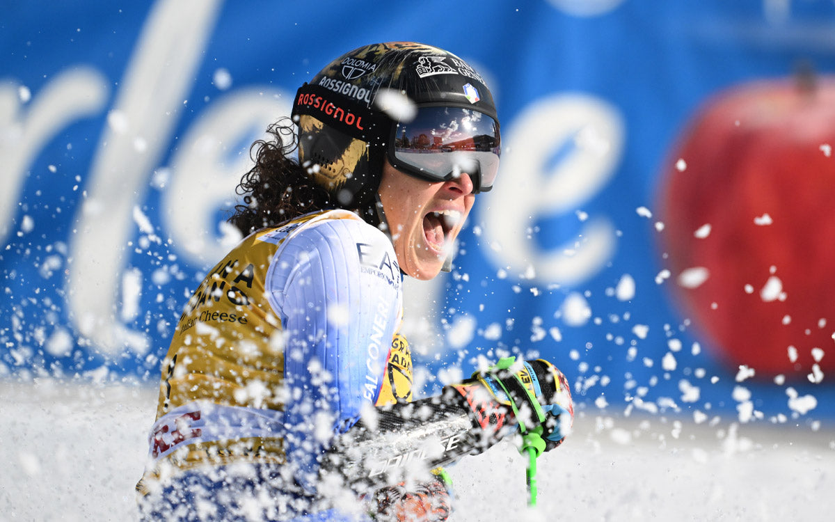 ARE, SWEDEN - MARCH 8: Federica Brignone of Team Italy takes 1st place during the Audi FIS Alpine Ski World Cup Women's Giant Slalom on March 8, 2025 in Are, Sweden. (Photo by Jonas Ericsson/Agence Zoom)