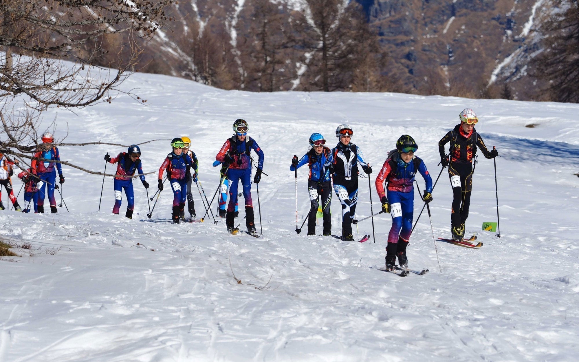 Una foto di Domenico Ratti della gara scialpinistica Pizzo Tre Signori 2023