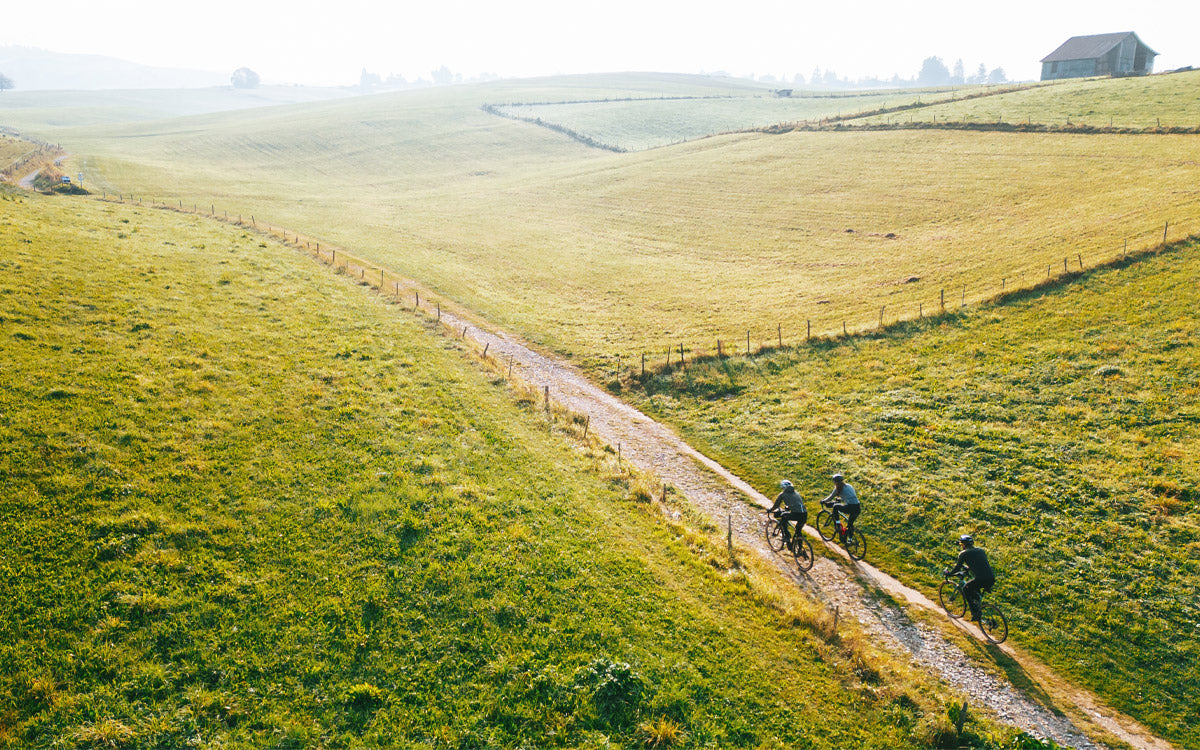 Castelli: 3 ragazzi in gravel su strade bianche