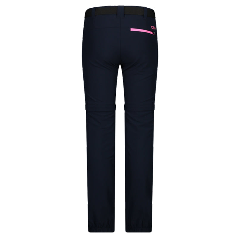 Pantalone bambina zip off stretch