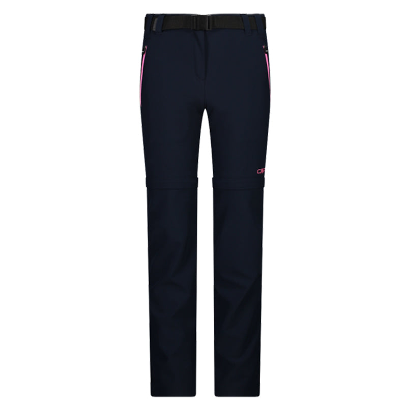 Pantalone bambina zip off stretch
