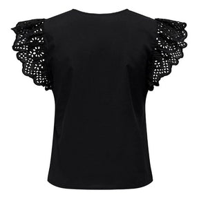 T-Shirt donna Lou Frill sangallo