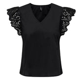 T-Shirt donna Lou Frill sangallo