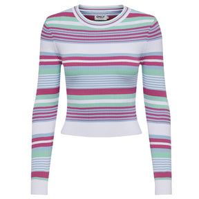 Maglione donna Meleka Cropped Stripe