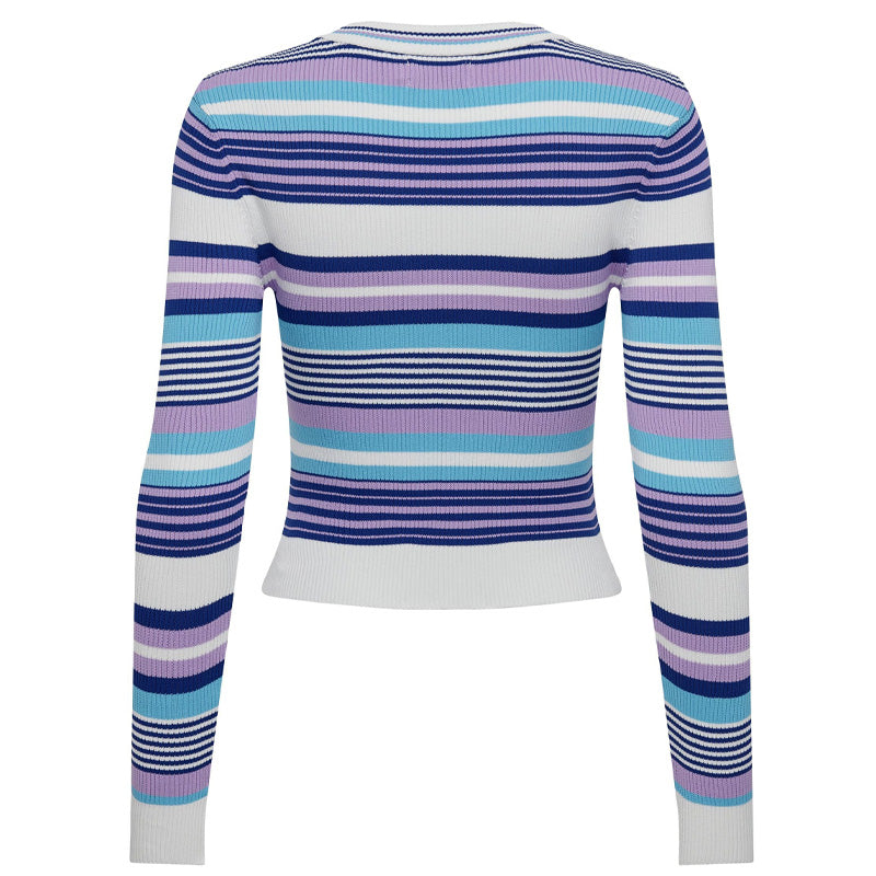 Maglione donna Meleka Cropped Stripe