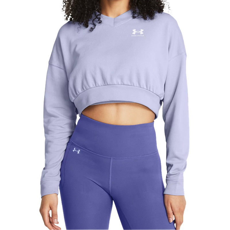 Felpa donna UA Rival Terry Oversized Crop Crew