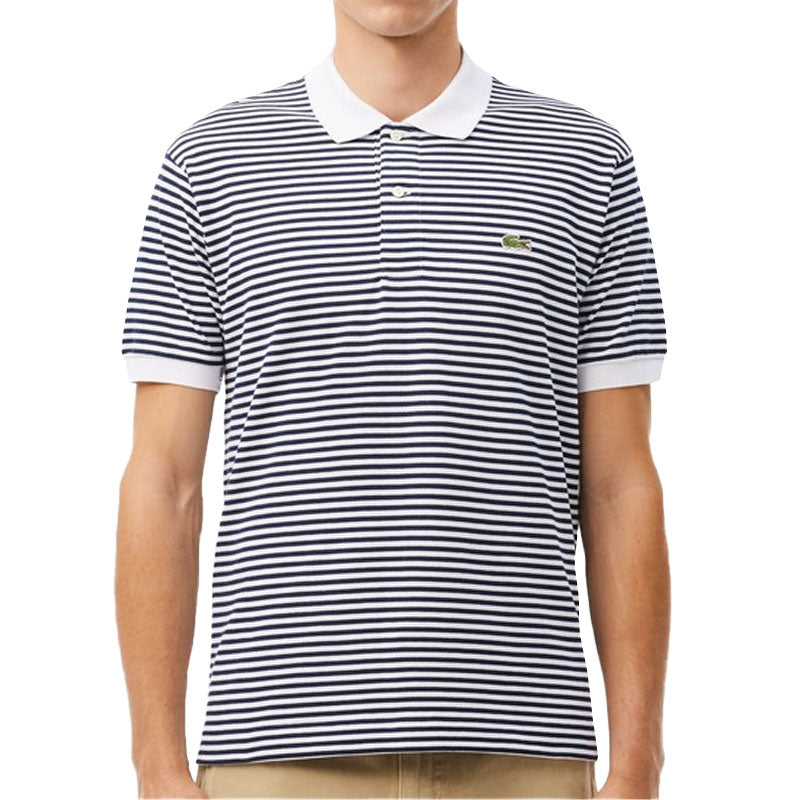 Polo uomo a righe LACOSTE
