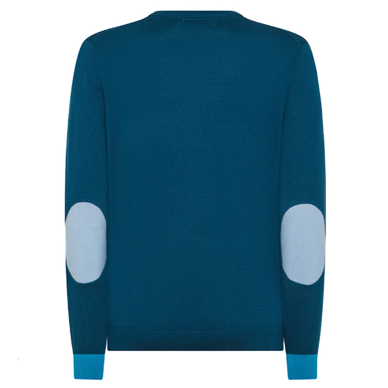 Maglione uomo Round Elbow Contrast