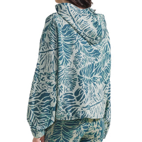 Felpa donna Fiammata Foglie Zip
