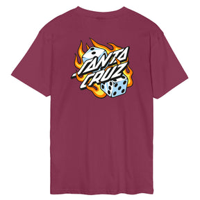 T-Shirt uomo Flaming Dice Dot Chest