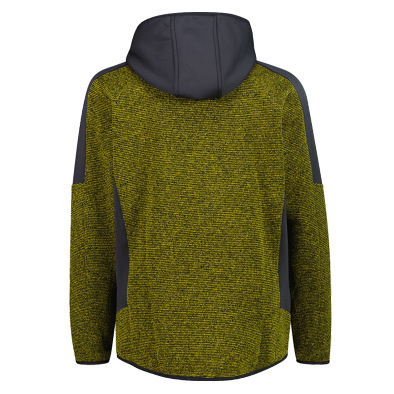 Pile uomo zip knit tech cappuccio