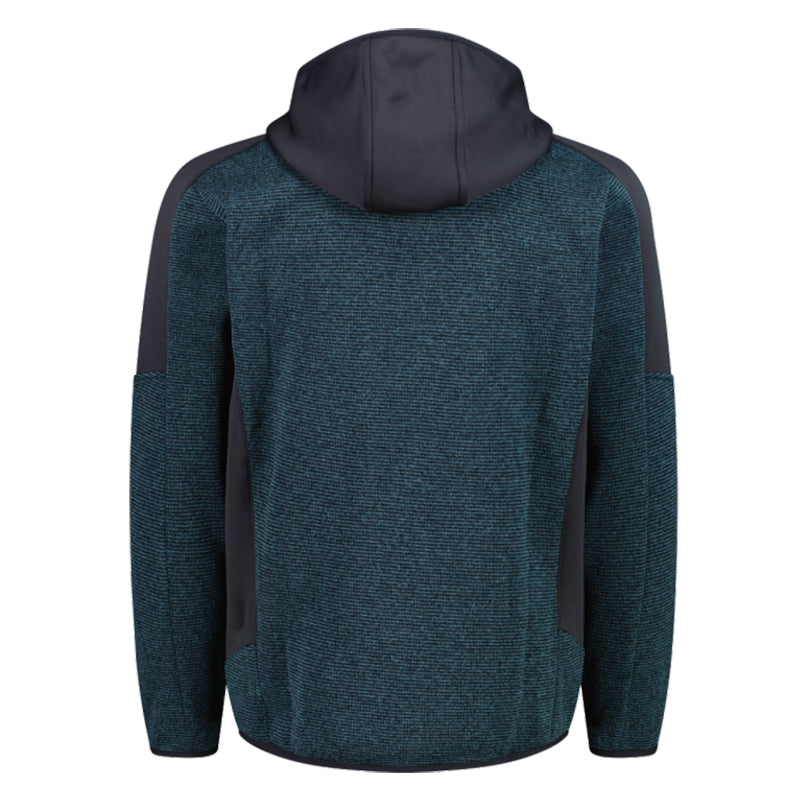 Pile uomo zip knit tech cappuccio