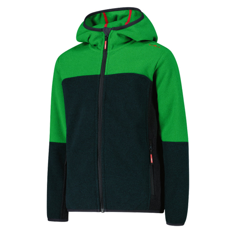 Pile bambino knit tech cappuccio
