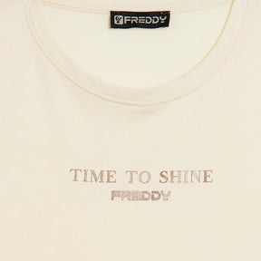 T-Shirt donna stampa dorata