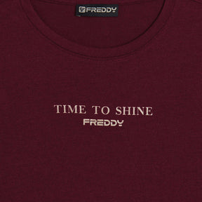 T-Shirt donna stampa dorata