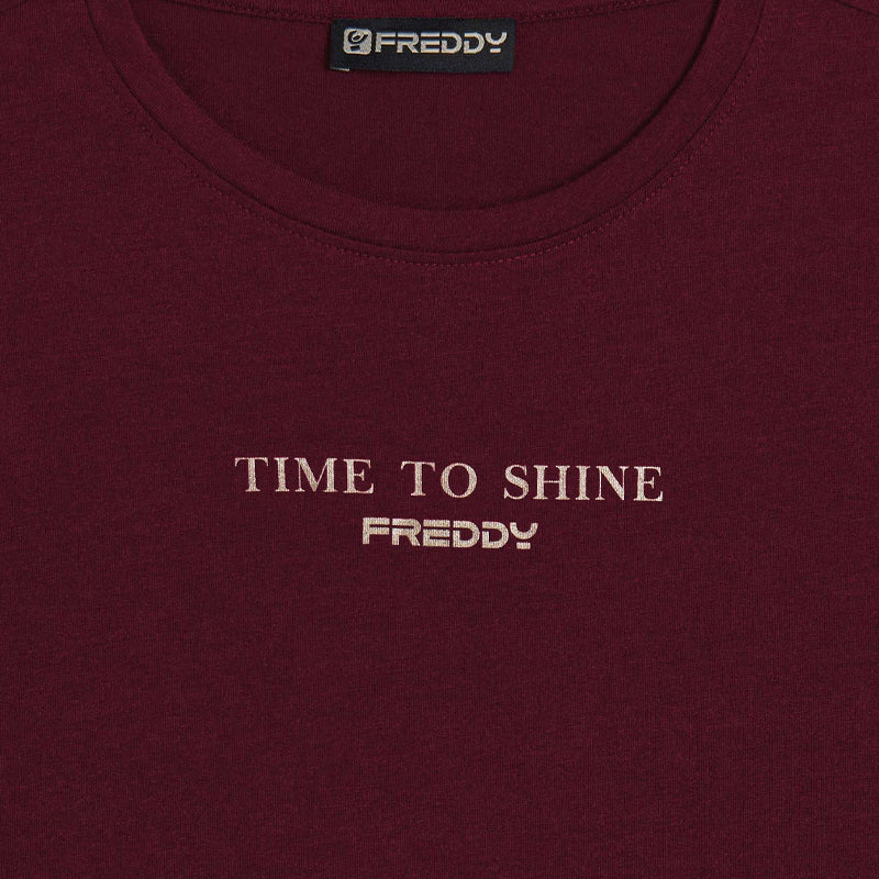 T-Shirt donna stampa dorata