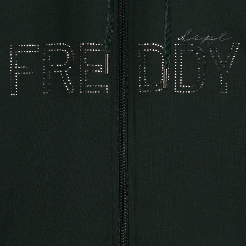 Felpa donna collo alto asimmetrico