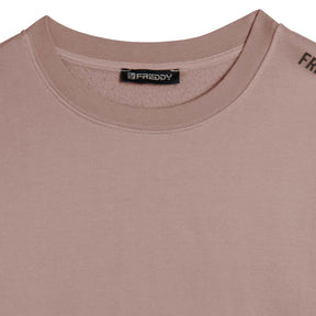 Felpa donna oversize cropped stampa Flow