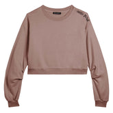 Felpa donna oversize cropped stampa Flow