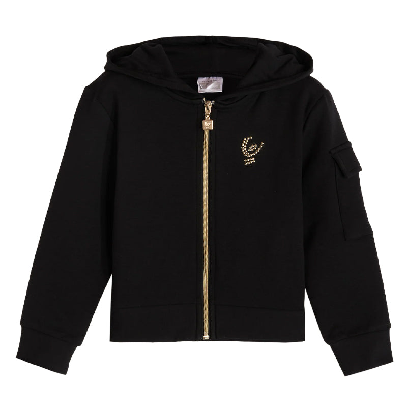 Felpa bambina dettagli dorati 10-16