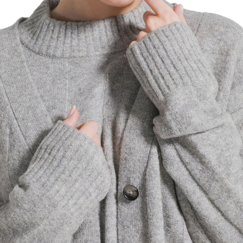 Maglione donna lurex lungo