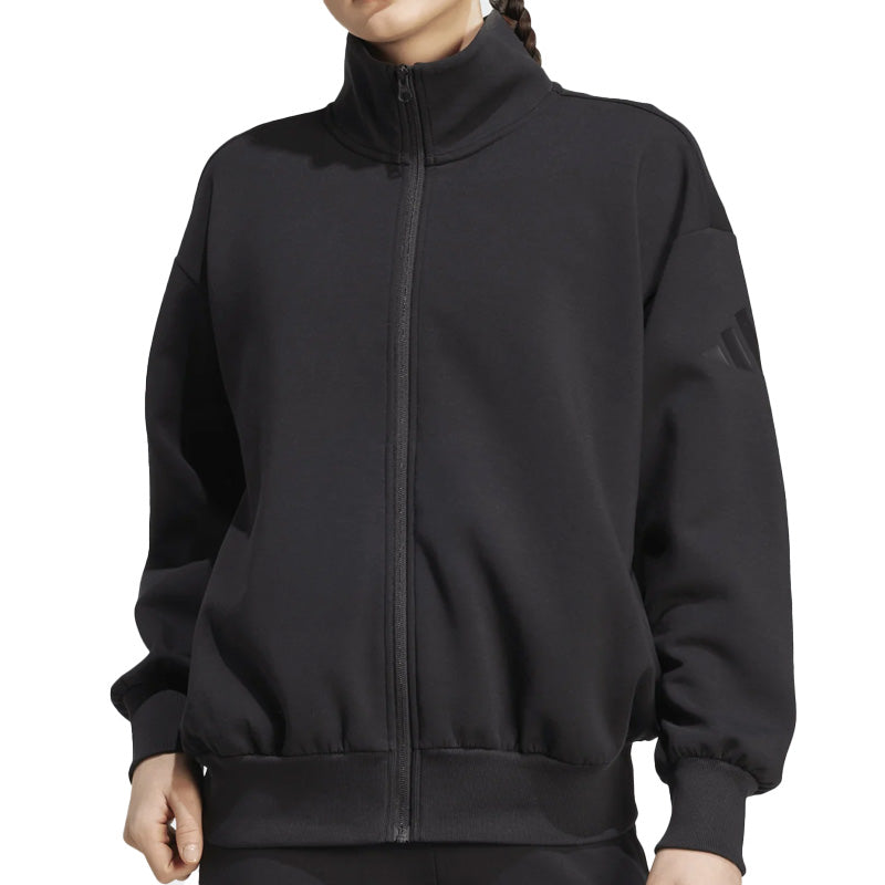 Felpa donna Soft Lux Ampia con Zip Integrale