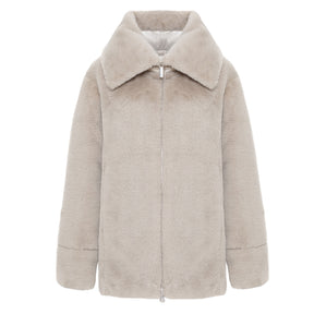 Giacca donna ecopelliccia reversibile