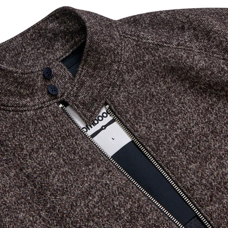 Giacca uomo bomber lana spigato