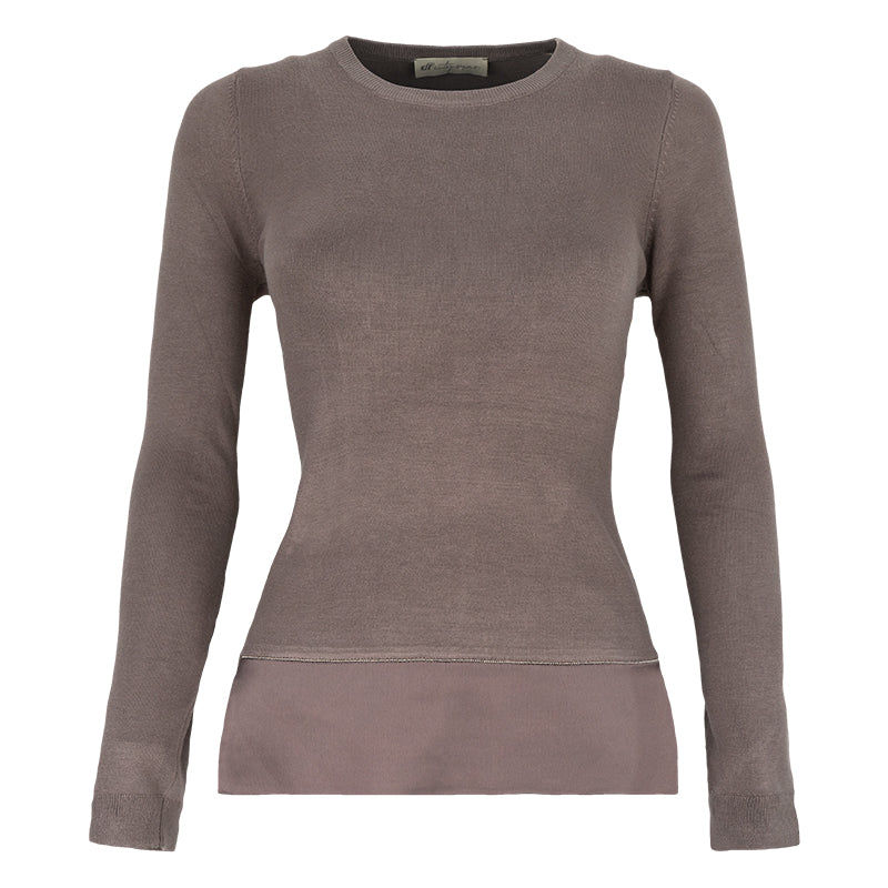 Maglione donna bordo raso