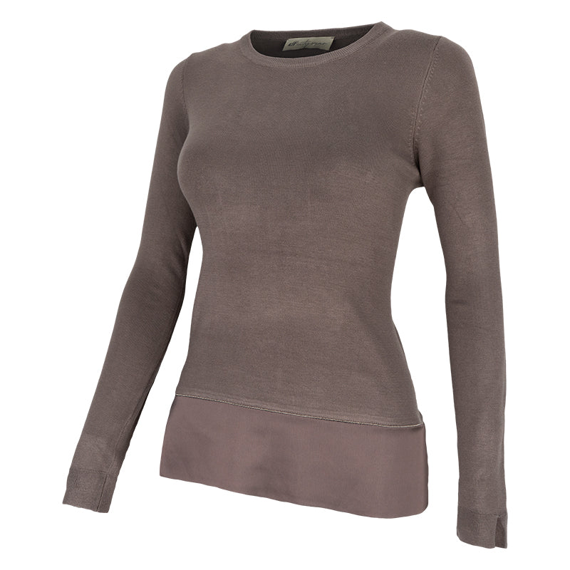 Maglione donna bordo raso