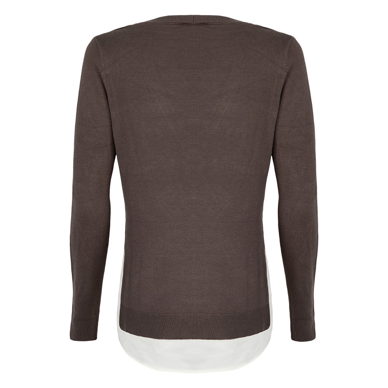 Maglione donna V + canotta raso