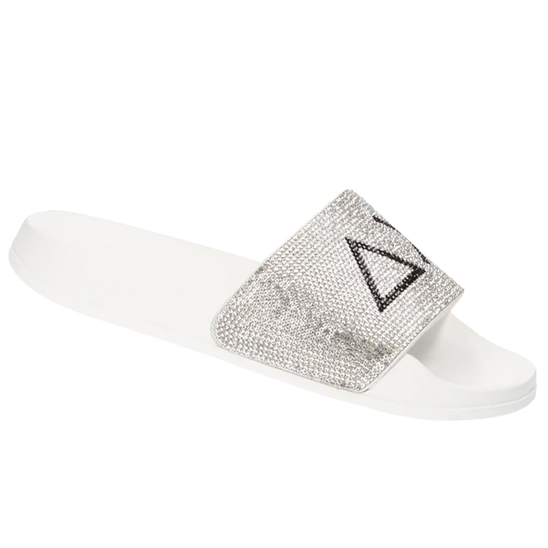 Ciabatte donna Slippers strass logo