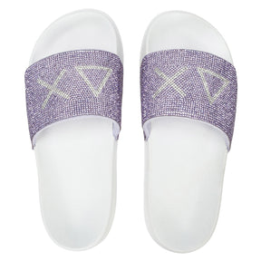Ciabatte donna Slippers strass logo